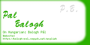 pal balogh business card